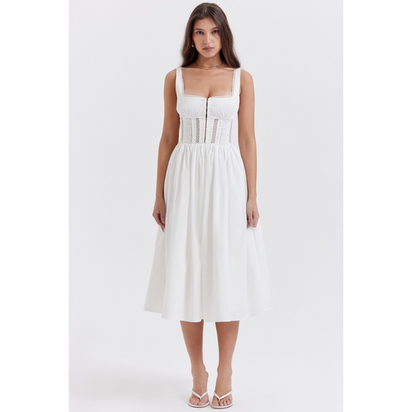 NEW House of CB Perle Dress White Small - Picture 6 of 17